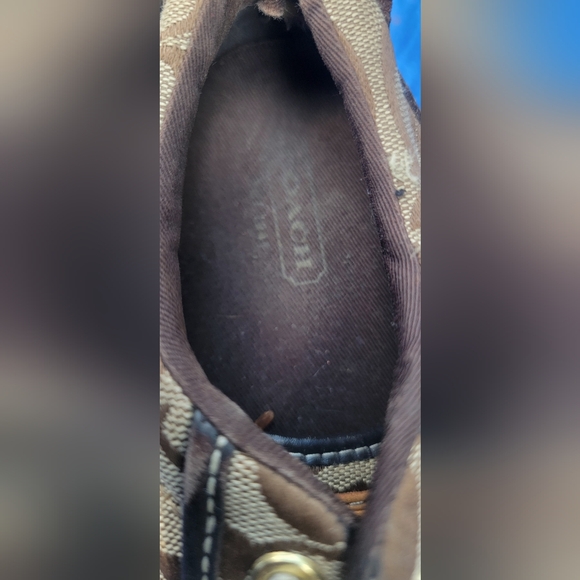 Brown monogram Coach tennis shoes size 8.5 - Picture 5 of 8